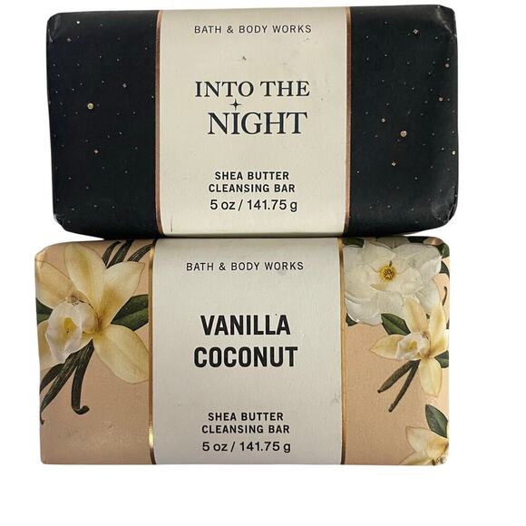 Bath & Body Works Into the Night Vanilla Coconut Shea Butter Cleansing Bar Soap - Picture 1 of 2